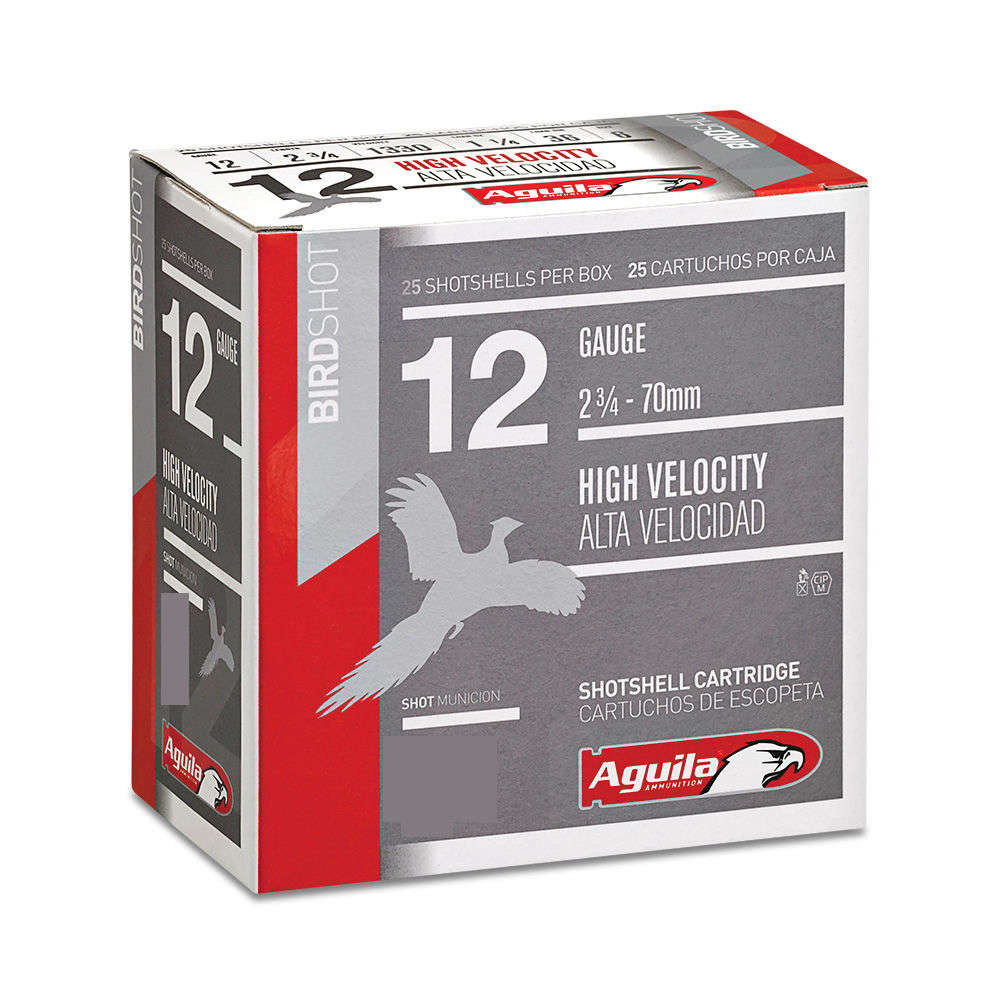 Ammunition Aguila Ammunition 1 1/4 oz 12Gauge AGUILA 1CHB1202 GAME HV  12G 2.75 #2   1-1/4 25/10 • Model: 1 1/4 oz